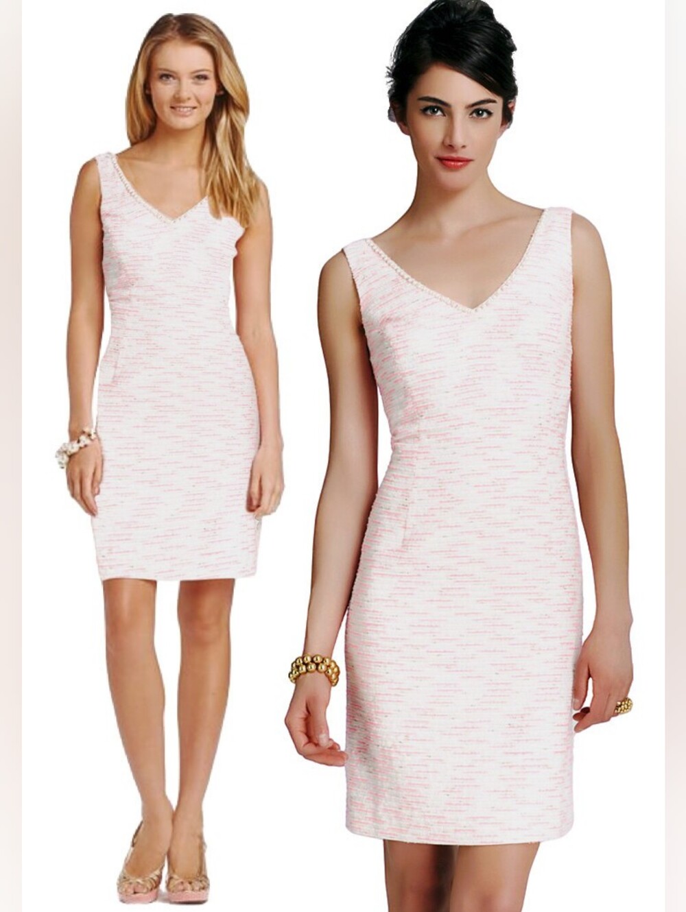 NEW Lilly Pulitzer Laidley Dress, size 0, tweed fabric & pearl-beaded neckline